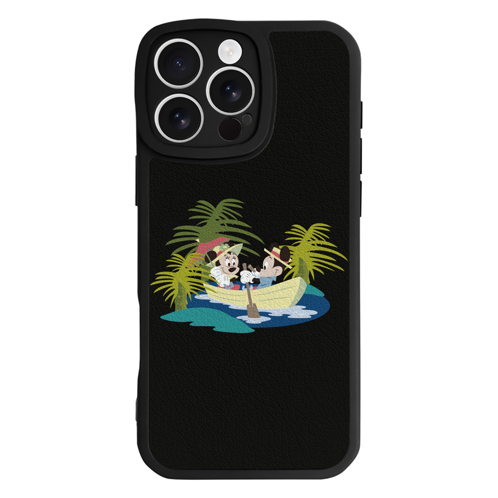 （画像用） ミッキーマウス Mickey Mouse 【iPhone 16シリーズ対応】シリコンスマホケース（レザー調） 材質：シリコン